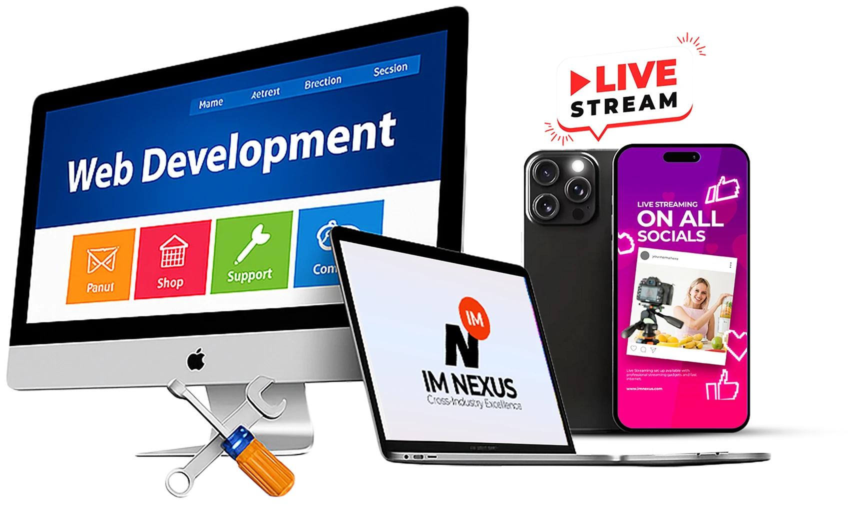 IM NEXUS website design and live streaming services